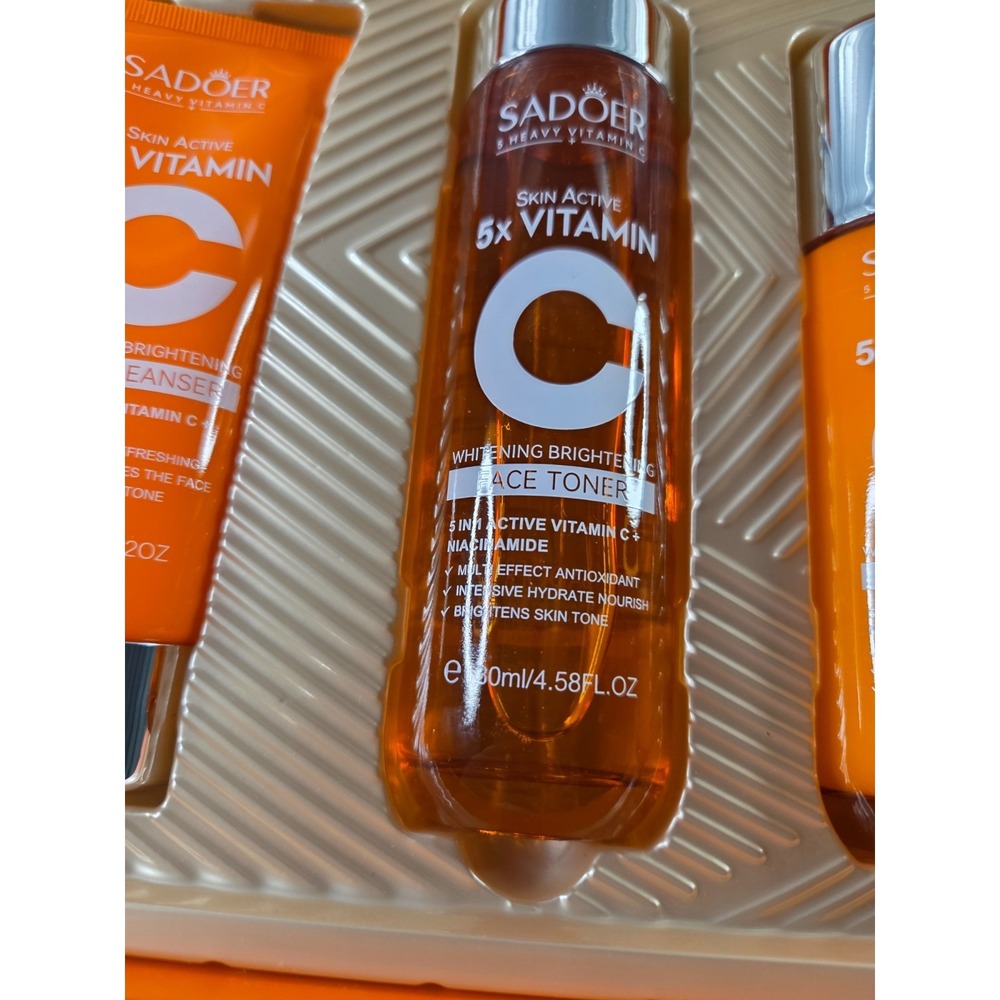 SADOER 5X Vitamin C Skincare Serum Toner Lotion Cream Cleanser **SEE NOTES** - Picture 5 of 8